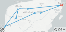 Maya-schatten met de Maya-trein, Franstalige gids - 9 bestemmingen