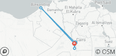 Aventure de 2 jours en Égypte : les pyramides du Caire et les sites incontournables d\'Alexandrie, transferts depuis et vers l\'aéroport compris - 6 destinations
