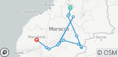Au départ de Fès : Circuit privé de 4 jours dans le désert de Merzouga jusqu\'à Marrakech - 15 destinations