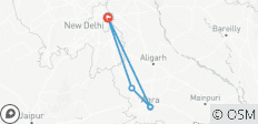 Circuit de deux jours au départ de Delhi avec nuitée au Taj Mahal, Mathura et Vrindavan – Voyage privé de deux jours - 4 destinations