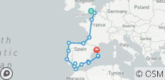 L\'Europe occidentale emblématique : de Barcelone à Londres (Tilbury) - 19 destinations