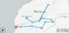 Von Marrakech aus: 4 TagePrivatreiseTour nach Agadir über die Wüste Merzouga - 15 Destinationen