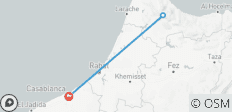 Excursión de 2 días a Chefchaouen, la ciudad azul, desde Casablanca - 3 destinos
