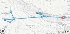 Geluxe : Inde, Népal et Bhoutan : du Taj Mahal au Nid du Tigre - 24 destinations