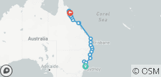 Aventure sur la côte est de l\'Australie (37 destinations) - 37 destinations