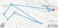 Die beste Indien-Nepal-Reise – 21 Tage (mit einer Auswahl an 3★-, 4★- und 5★-Hotels) - 18 Destinationen