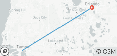 Ruta en bicicleta de montaña de 6 días de costa a costa por Florida - 2 destinos