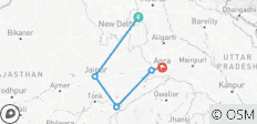 Circuit du Triangle d\'Or avec le safari « Jhalana Leopard » et la réserve de Ranthambore - 8 destinations