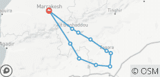 Circuit de 3 jours dans le désert du Sahara, de Marrakech à l\'Erg Chigaga (4x4 privé) - 11 destinations