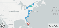 Eastern Canada & America\'s East Coast to the Bahamas - Cruise & Land Journey - 16 destinations