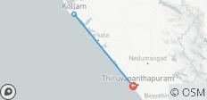 3-tägige Tour zu den Backwaters von Kerala und nach Kollam ab Trivandrum, Indien (Auswahl an 3★-, 4★- und 5★-Hotels) - 3 Destinationen