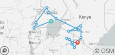 Ouganda, Kenya et Tanzanie : de 35 à 45 ans (camping) - 21 destinations