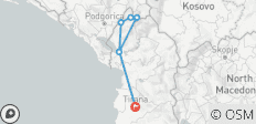 Desde Tirana: excursión de 2 días a los Alpes albaneses y los lagos de Jezerca - 7 destinos