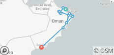 Oman van noord naar zuid: een 14-daagse reis van Muscat naar Salalah - 13 bestemmingen