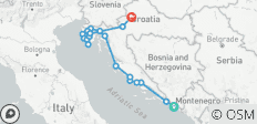 Van Dubrovnik naar Zagreb: 15-daagse rondreis. De mooiste bestemmingen aan de Adriatische kust! Geniet van Istrië. Bezoek Dalmatië: Split, Trogir, Šibenik, Zadar en nog veel meer! UNESCO-werelderfgoed. Oude ommuurde steden. Veel geschiedenis en Vene… - 19 bestemmingen