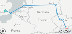 London to Vienna Trail (Hostels, Summer Until Mar \'27, Start London, Classic) - 8 destinations