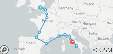 Circuit Londres-Rome (Hôtels, été à partir d\'avril 2027, départ de Paris, circuit classique) - 19 destinations