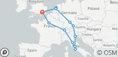 Découverte de l\'Europe (hôtels jusqu\'en mars 2027, été, départ de Londres, circuit classique) - 13 destinations