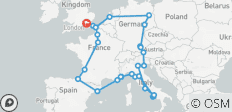 European Quest (Auberges de jeunesse, été à partir de mars 2027, départ de Paris, formule classique) - 31 destinations