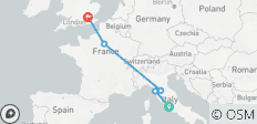 Route Rom–London (Hostels, Sommer bis März , Classic) - 5 Destinationen