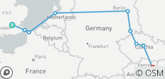 London to Vienna Trail (Hostels, Winter Until Mar \'27, Start Amsterdam, Classic) - 9 destinations