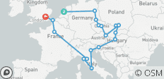 Ruta Europea (Albergues, invierno hasta marzo de 2027, salida desde Ámsterdam, ruta clásica) - 19 destinos