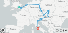 Circuit Londres-Rome (hôtels à partir de mars 2027, départ d\'Amsterdam, circuit classique) - 18 destinations