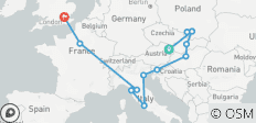Vienna to London Trail (Hostels, Winter Until Mar \'27, Classic) - 13 destinations