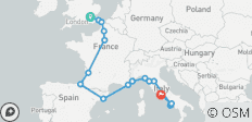 Reise von London nach Rom (Hostels, Sommer ab April \'27, Start in Paris, ) - 19 Destinationen