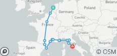 Entdeckungsreise von Amsterdam nach Rom 11 Tage - 18 Destinationen