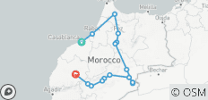 Au départ de Casablanca : circuit privé de 5 jours au Maroc vers Marrakech, en passant par Chefchaouen et le désert - 16 destinations
