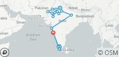 Die beste Indien-Rundreise von Nordindien nach Südindien – 25 Tage (mit 3-, 4- und 5-Sterne-Hotels zur Auswahl) - 22 Destinationen