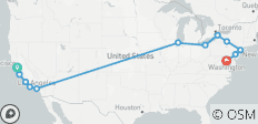 Côte californienne, Chicago et New York, pour finir à Washington - 13 destinations