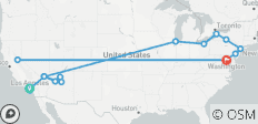 Verken de VS vanuit het westen – met Chicago & NY – eindpunt Washington - 17 bestemmingen