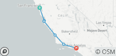 De San Francisco à Los Angeles (de San Francisco à Los Angeles) - 6 destinations