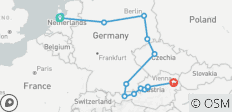 D\'Amsterdam à Vienne (17 destinations) - 17 destinations