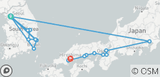 Wonders of Korea and Japan with Hiroshima (19 destinations) - 19 destinations