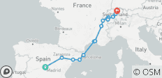 De Madrid à Zurich (16 destinations) - 16 destinations
