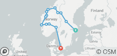 Les fjords légendaires jusqu'à Copenhague (y compris Røros)