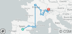 L\'Espagne, la France et la Suisse (19 destinations) - 19 destinations