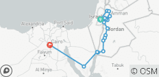 Classical Jerusalem, Jordan and Cairo (26 destinations) - 26 destinations