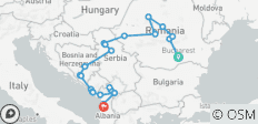 L\'escapade ultime dans les Balkans en 17 jours ; circuit semi-privé avec un accompagnateur dédié et un véhicule privé - 23 destinations