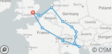 European Horizon (Auberges de jeunesse, Été, Start London, Classic) - 15 destinations