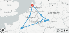 7-tägige „Taste of Central Europe“-Tour ab Amsterdam, Niederlande, nach Belgien, Frankreich, Deutschland und Luxemburg - 16 Destinationen