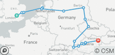 From London to Vienna (17 destinations) - 17 destinations