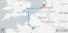 Paris, London and Amsterdam (10 destinations) - 10 destinations