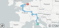 La grande aventure (de Rome à Amsterdam) - 15 destinations