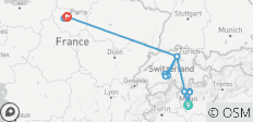 10-tägige Entdeckungstour durch Mailand, Zürich und Paris - 13 Destinationen