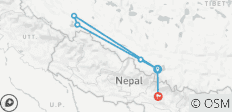 Circuit en groupe de 10 jours par la route, de Katmandou au mont Kailash - 6 destinations