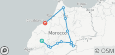 Aventure de 10 jours au Maroc : de Marrakech et du Sahara à Fès, puis à Chefchaouen et dans le nord du Maroc - 17 destinations
